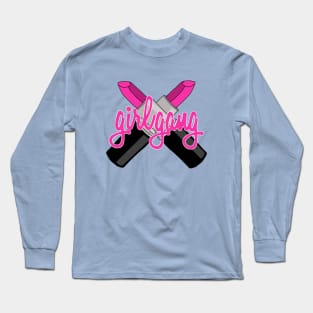 Girl Gang Lipstick Feminist Logo Long Sleeve T-Shirt